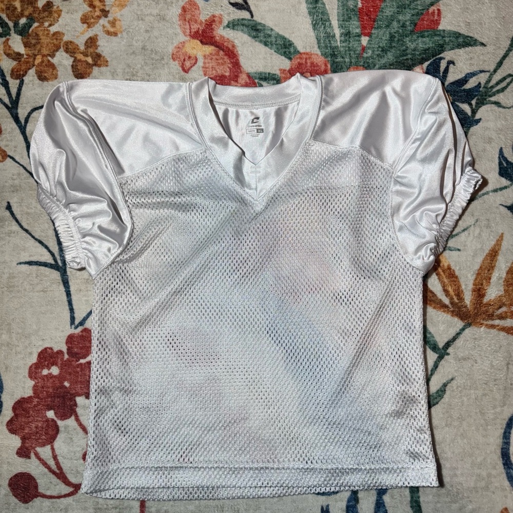 Champion Football Practice Jersey White Youth Sz XLarge
